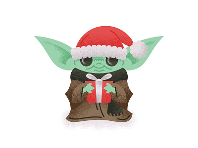 This is the way (to have a happy holiday!) character experiment fanart illustration illustrator starwars texture vector wip yoda
