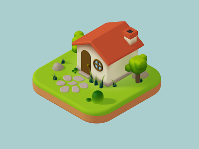 Let's try Spline 3d animation building experiment house illustration modelling