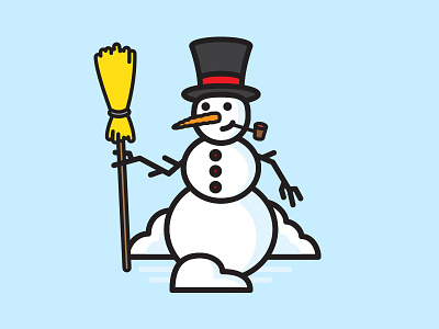 Frosty the Snowman 01 flat graphics holidays illustration illustrator snowman vector wip