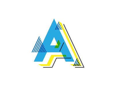 It's an A! v.1 alphabet capitals experiment geometric illustrator lettering series vector