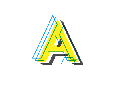It's an A! v.2 alphabet capitals experiment geometric illustrator lettering series vector