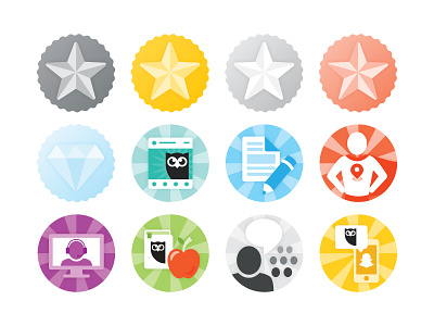 Ambassador Badges advocacy badges collect hootsuite icons illustration instagram public speaking snapchat social media vector webinar