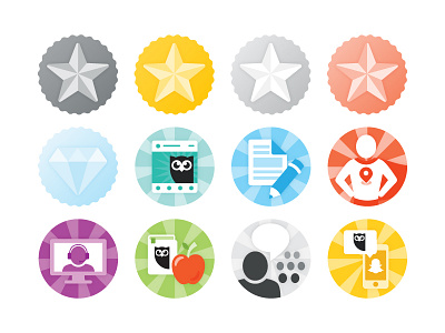 Ambassador Badges advocacy badges collect hootsuite icons illustration instagram public speaking snapchat social media vector webinar