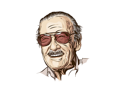 Stan Lee art design figure illustration legend potrait stan lee vector