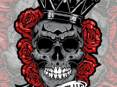 Rose Skull Tee branding design flat illustration t shirt vector