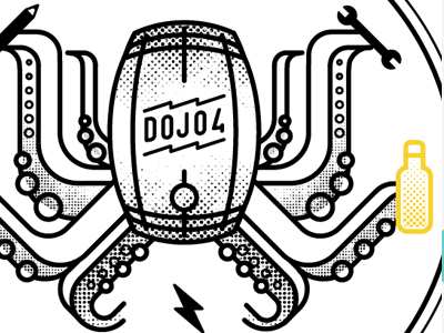 Octo Coaster beer keg letterpress octopus