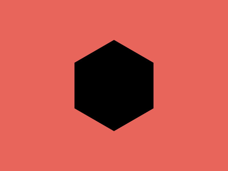 Hexagons animation gif peach processing