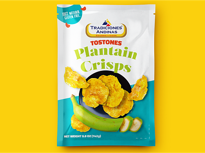 TOSTONES/PLANTAIN CRISPS branding design diseño de empaques graphic design label packing plátano verde