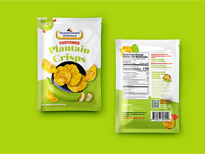 TOSTONES/PLANTAIN CRISPS branding design diseño de empaques graphic design label packing plátano verde tostones
