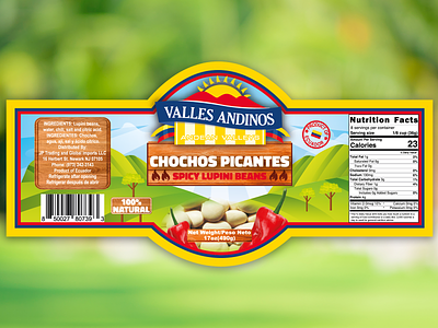 CHOCHOS PICANTES VALLES ANDINOS branding chochos picantes design diseño de empaques embalaje graphic design label latin food packaking packing product desing