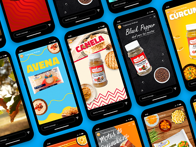 Stories for social media branding comida latina design facebook food graphic design historias historias de instagram historias para facebook instagram latin food stories ui