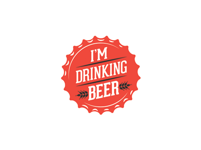 Im Drinking Beer logo w/cap detail beer bottle cap logo