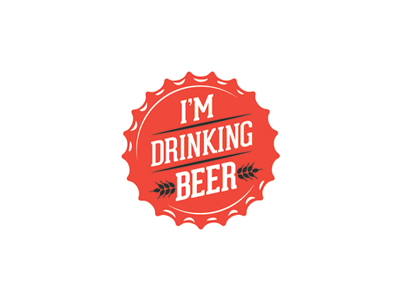 Im Drinking Beer logo w/cap detail