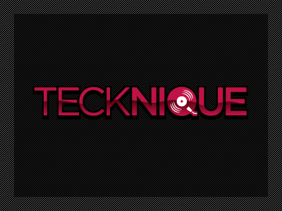 Shot Teckniquelogo2013 black chrome dj dj logo logo logotype q record red turntable