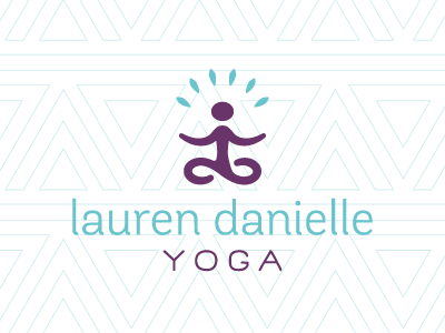 Lauren Danielle Yoga blue chicago logo purple turquoise yoga