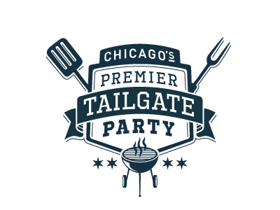 Tailgate Party banner bbq chicago event logo party shield sports tailgate