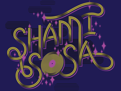 Shami Sosa sticker illustrator music print sticker typography vector