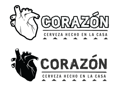 Corazon Brew beer brewery corazon heart logo