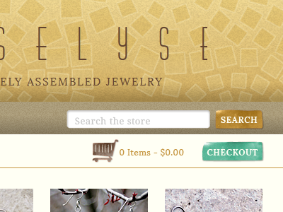Lyselyse Jewelry - cart button and search input commerce header jewelry navigation shop website