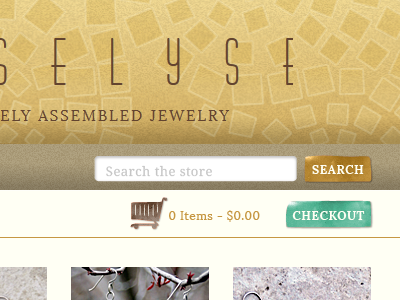 Lyselyse Jewelry - cart button and search input