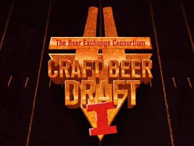 Craft Draft 1 beer bud bowl design flyer football gold gradient logo