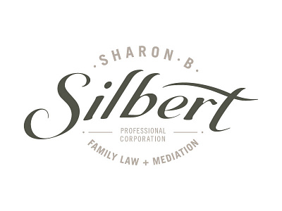 Silbert Logo branding custom identity law lettering logo script seal stamp typography