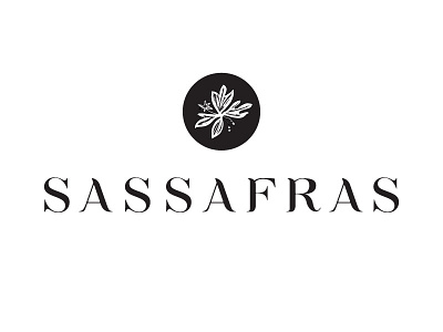 Sassafras Logotype A brand design herb icon identity illustration lettering logo logotype packaging plant skincare