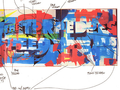 Damn the Torpedoes - skectch acrylic artwork colorful design futura hand lettering painting process typography