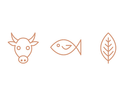 Wedding Food Icons animal beef fish food geometric icons illustration vector vegetable wedding