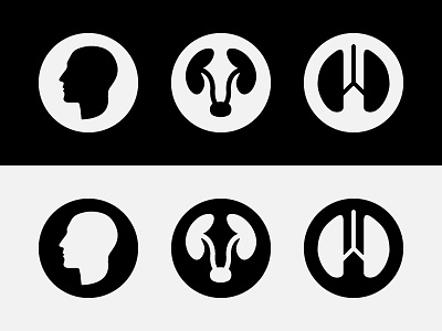 Organ Icons health healthcare icons illustration kidneys logo lungs medical respiratory symbol vector