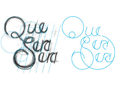 Que Sera, Sera design hand lettering process tattoo typography