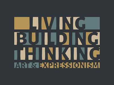 Living Building Thinking Logo art brand canada expressionism gallery german hamilton logo museum