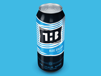 The Hamilton Brewery Blue Collar Pale Ale can design beer beverage branding can design hamilton illsutration logo thb