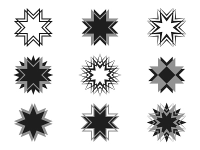 miscellaneous stars brand design geometry illustration logo star