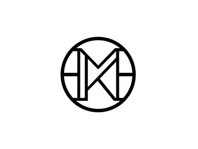 MK monogram 1 design identity logo monogram stamp type typography