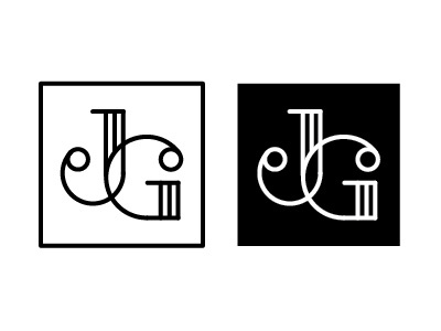 J & G monogram 1 design identity logo monogram type typography