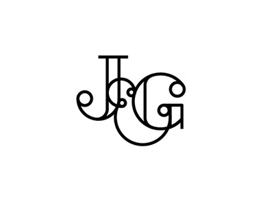 J & G monogram 2 design identity logo monogram type typography