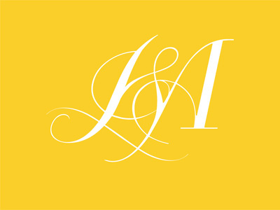 J & A monogram 1 design identity logo monogram type typography