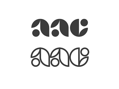 AAC logo 1 arts branding design identity lettering logo modern monogram typography