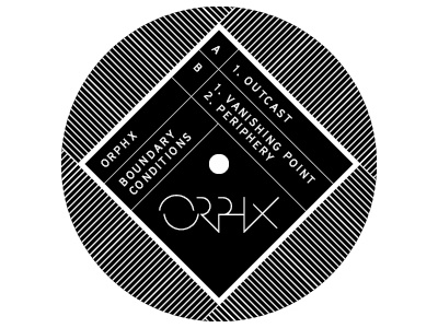 Orphx - Boundary Conditions EP black and white branding linework logo music orphx package design packaging record sonic groove vinyl