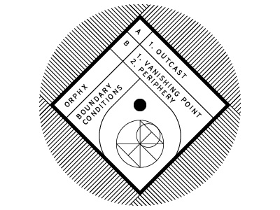 Orphx - Boundary Conditions EP black and white branding linework logo music orphx package design packaging record sigil sonic groove vinyl