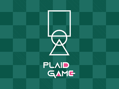 Plaid Game adobe beer birthday branding design icon illustrator logo netflix plaid squid game typography