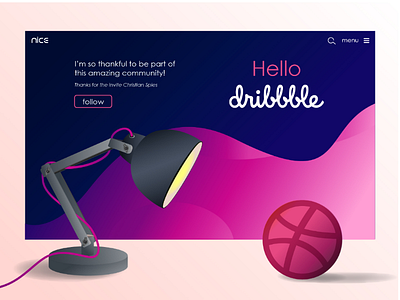 Hello dribbble gradients uidesign vibrant website