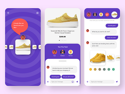 Mobile Chat Shopping app design mobile ui ux