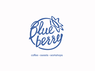 Blueberry logo branding cafe logo graphic design logo