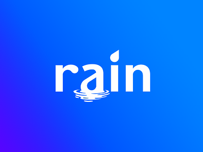 Rain logo graphic design logo rain