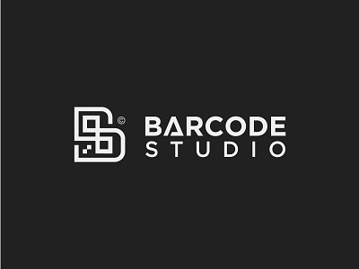 Barcode Studio Logo branding design flat lettering logo minimal type typography