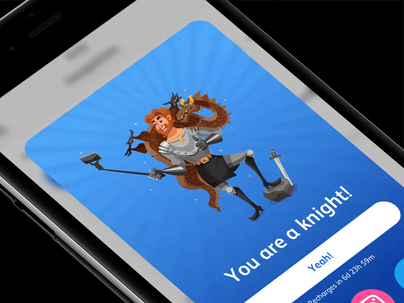 Tournaments animation app clean concept game gif ios knight