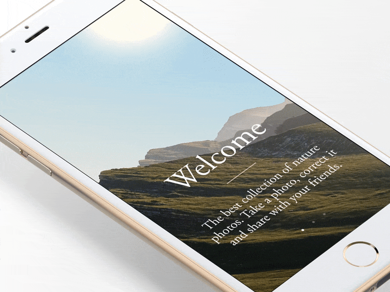Onboarding animation app gif ios mobile nature onboarding photo tour transition ui ux