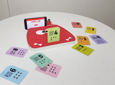 Tactile Number Cards accessibility blind cards design educational aid game design illustration inclusive design kids multi sensory numbers product qr code tactile design visually impaired